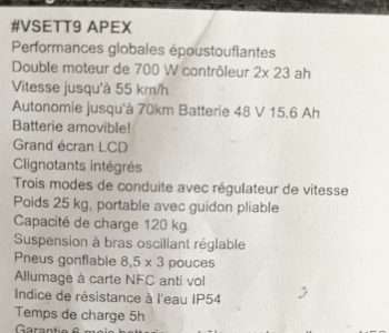 Trottinette VSETT 9 APEX 2024